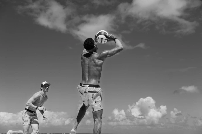 Momento del torneo Rwave en blanco y negro